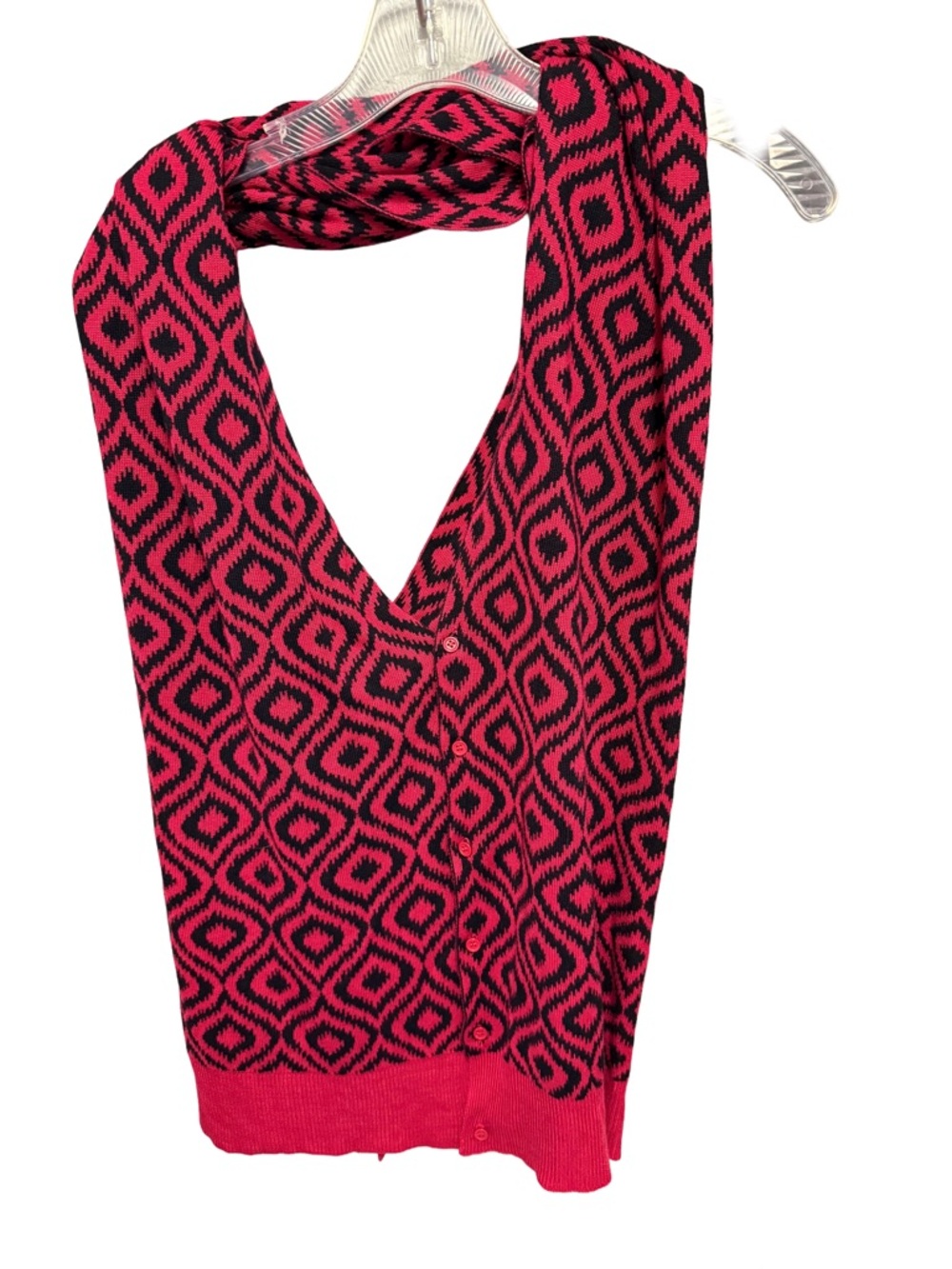 Papillon Bamboo Red and Black Scarf-Shawl-Cardigan 3 in cottagecore grandmacore